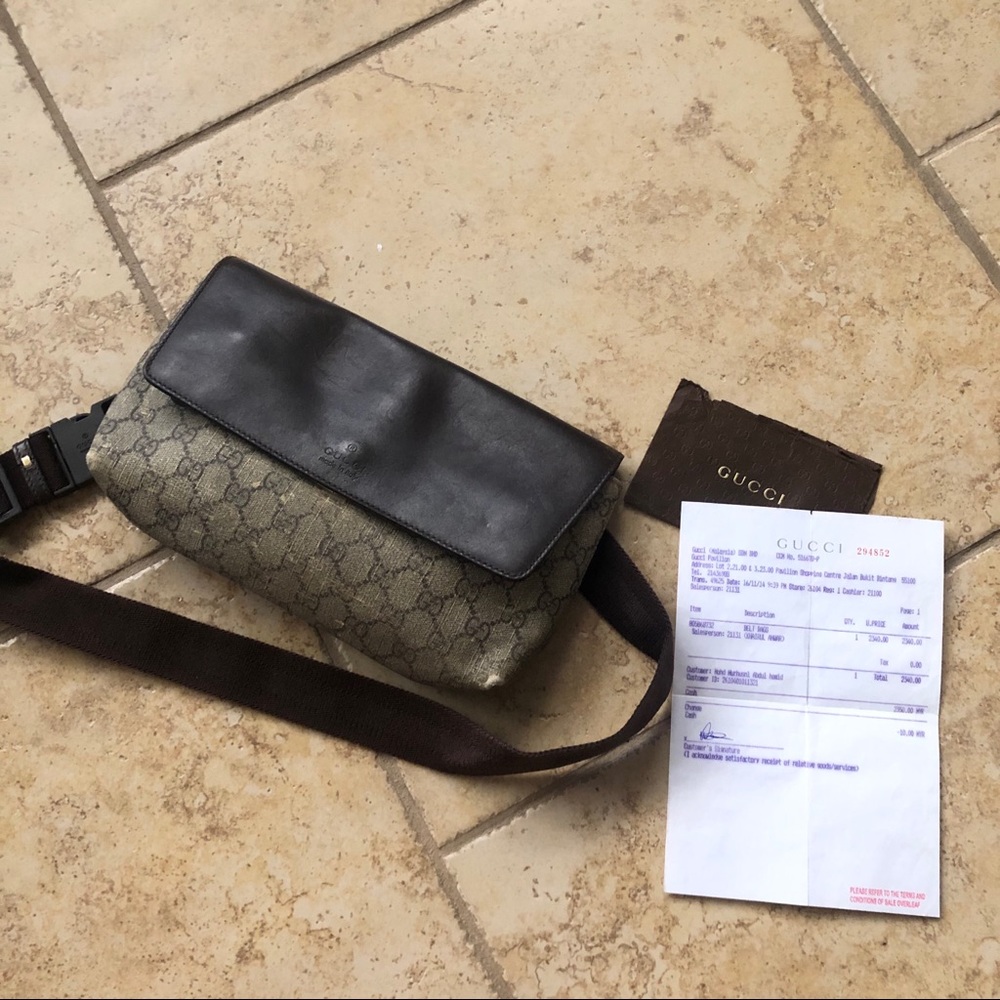Gucci unisex monogram fanny pack